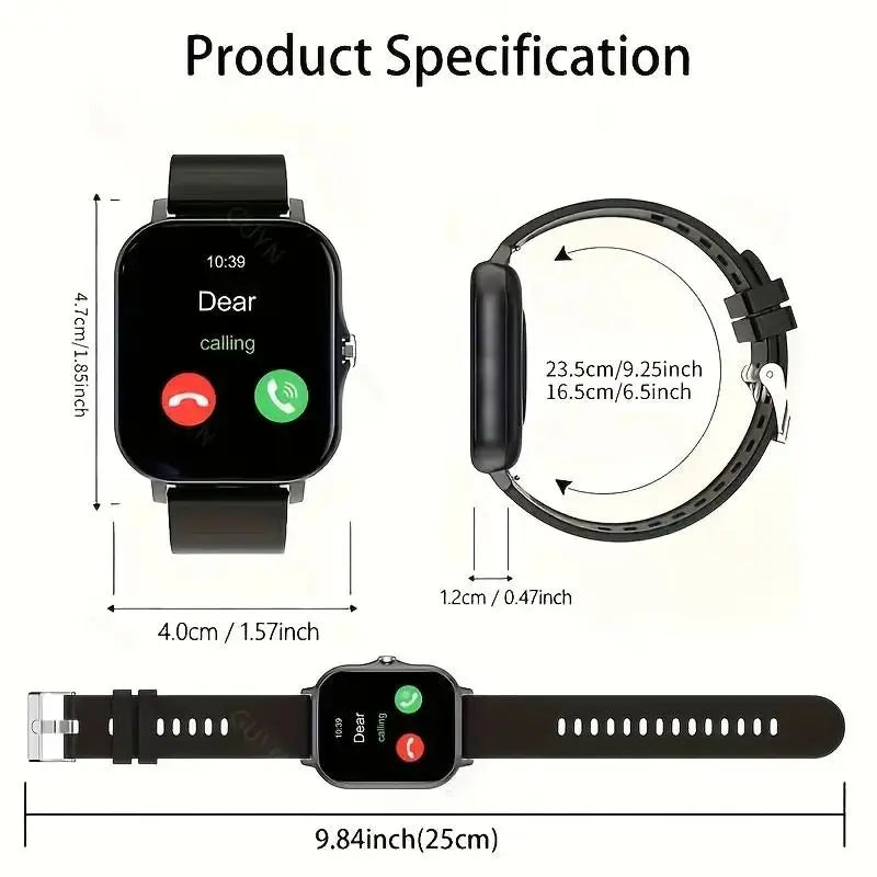 Father'S Day and Summer Festivals:High-Definition Full-Screen Touch Smart Watch for Men & Women with Call/Message Notifications, Step Counting, Calorie Tracking, Sports Modes,Compatible with Iphone & Android Super Bowl, Super Bowl Outdoor Sports