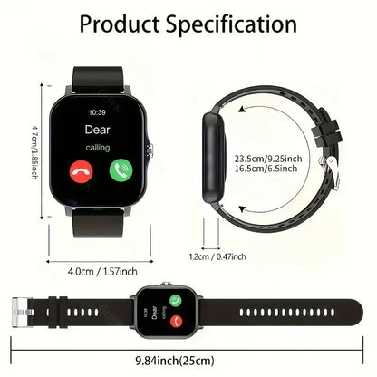 Father'S Day and Summer Festivals:High-Definition Full-Screen Touch Smart Watch for Men & Women with Call/Message Notifications, Step Counting, Calorie Tracking, Sports Modes,Compatible with Iphone & Android Super Bowl, Super Bowl Outdoor Sports