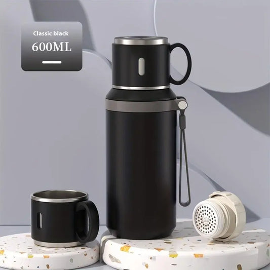 600Ml Sports Insulated Water Bottle 316 Stainless Steel Leak-Proof with Flip Lid for Gym & Hiking Ideal for Active Lifestyles Drinkware Flasks Tumbler Tumbler Bottled Portable Bottled Tumbler Mug Portable